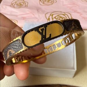 Fashion Jewelry Gold and Brown Bracelet